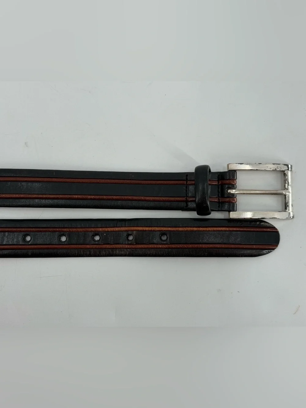 Brighton Vintage 2 Tone Leather Men’s Belt 36